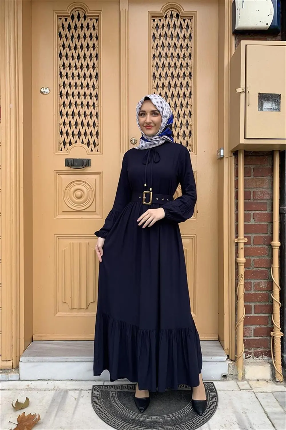 Belt Detailed Hijab Dress