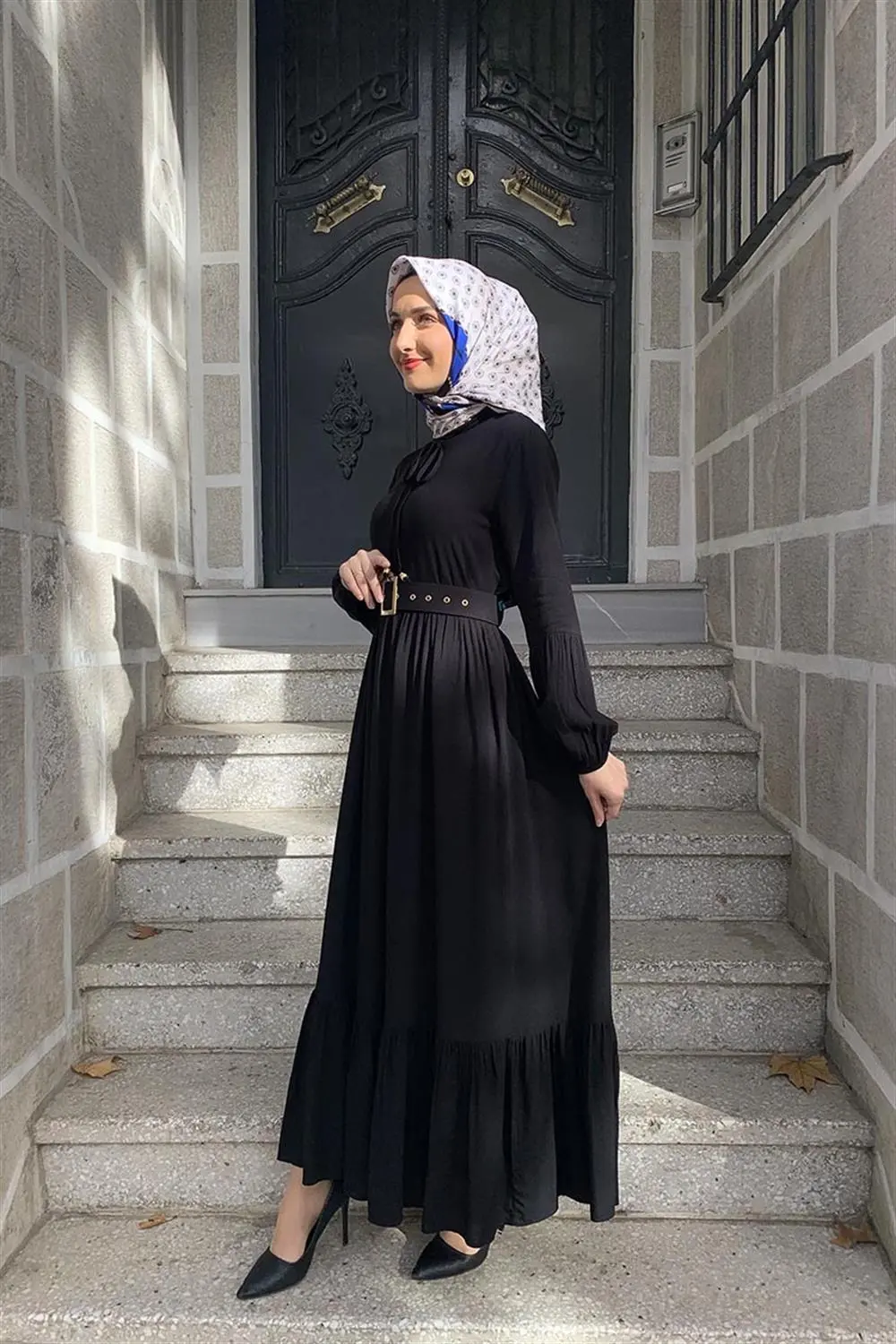 Belt Detailed Hijab Dress