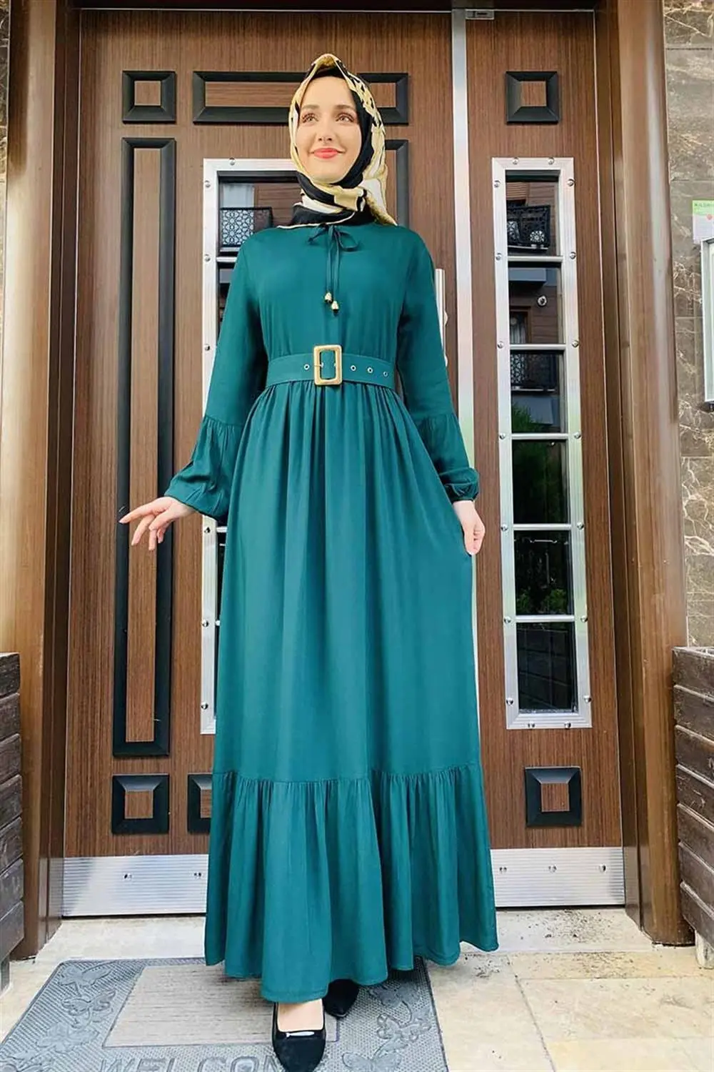 Belt Detailed Hijab Dress