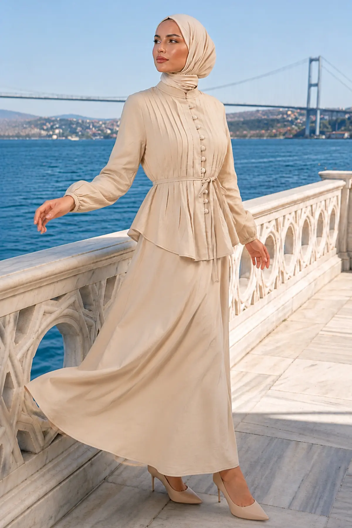 Belted Skirt Set-detail