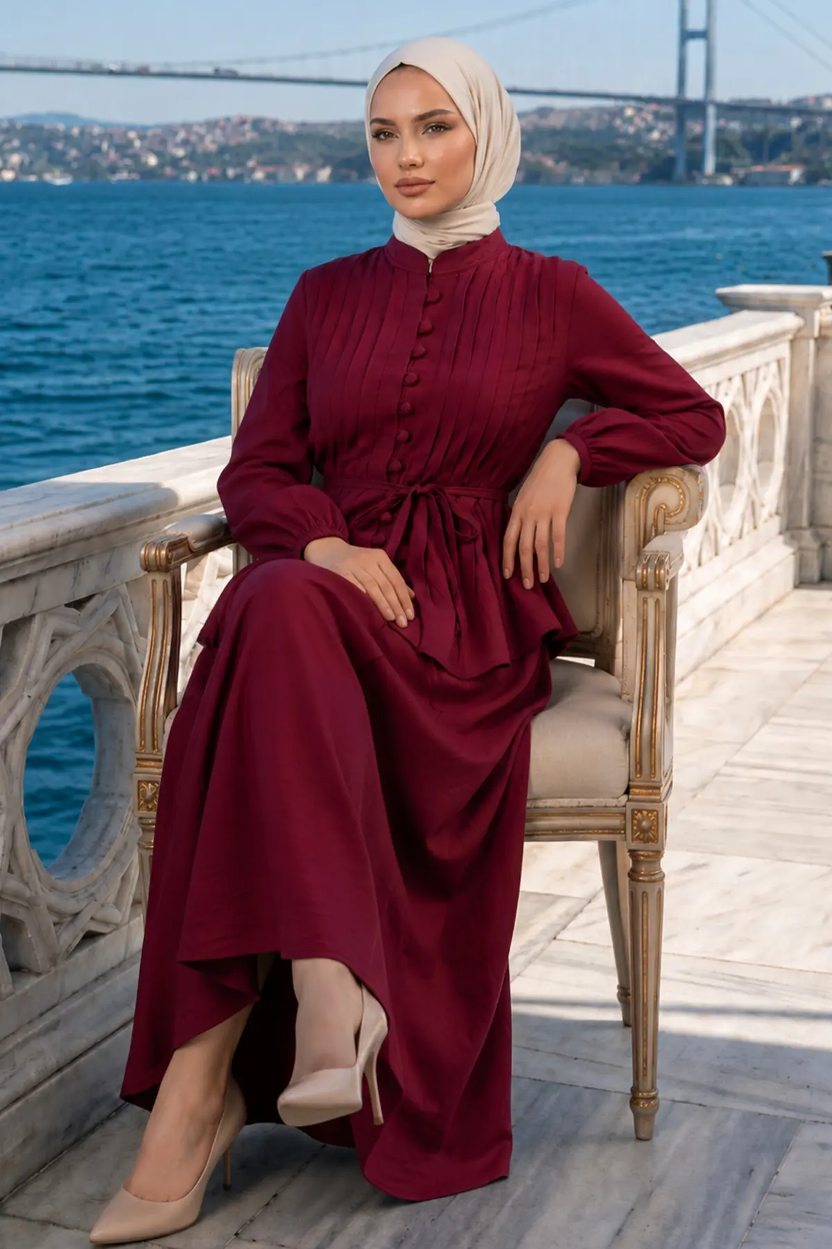 Belted Skirt Set-detail