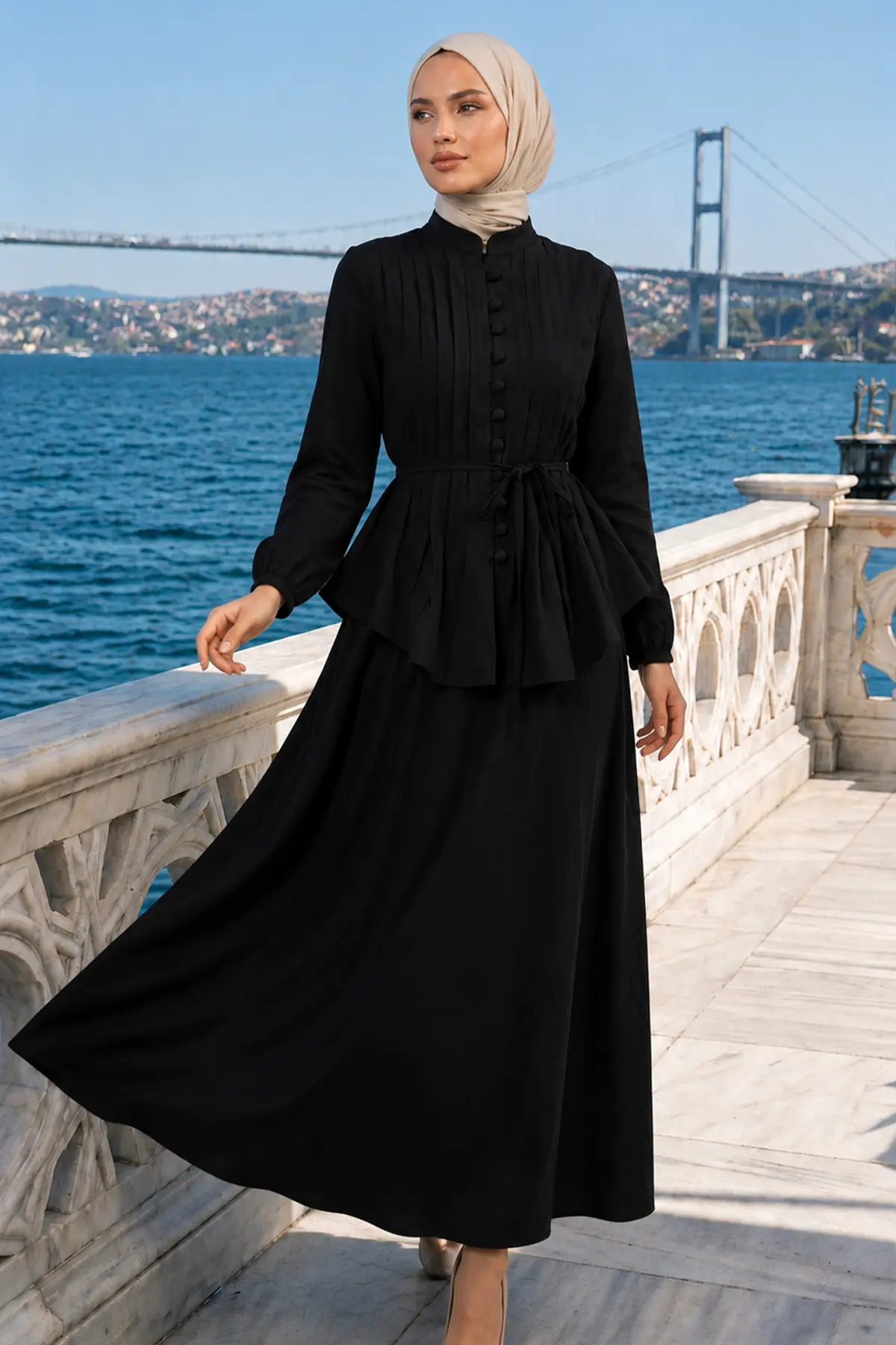 Belted Skirt Set-detail
