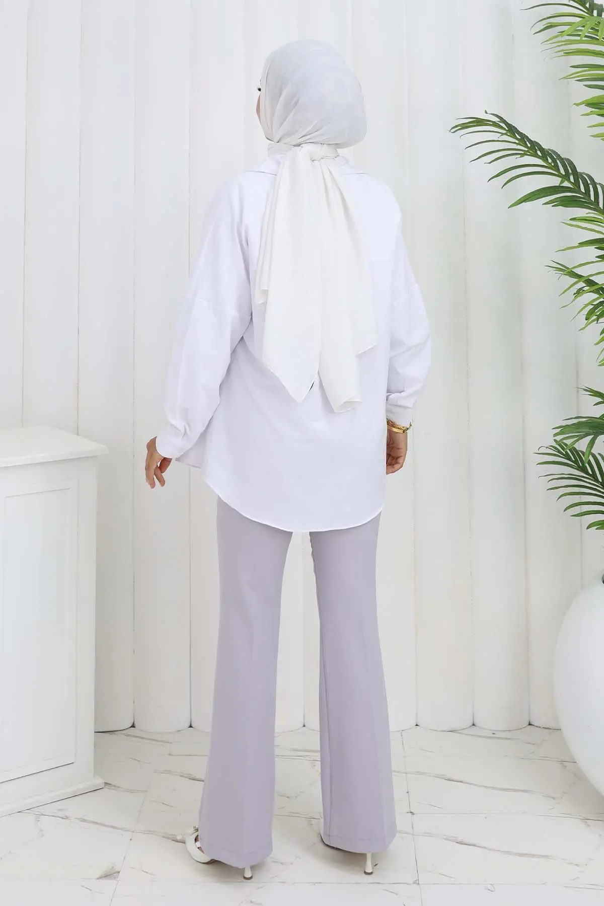 Kemerli Ispanyol Paça Pantolon-detail