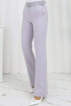 Belted Bell-bottom Trousers