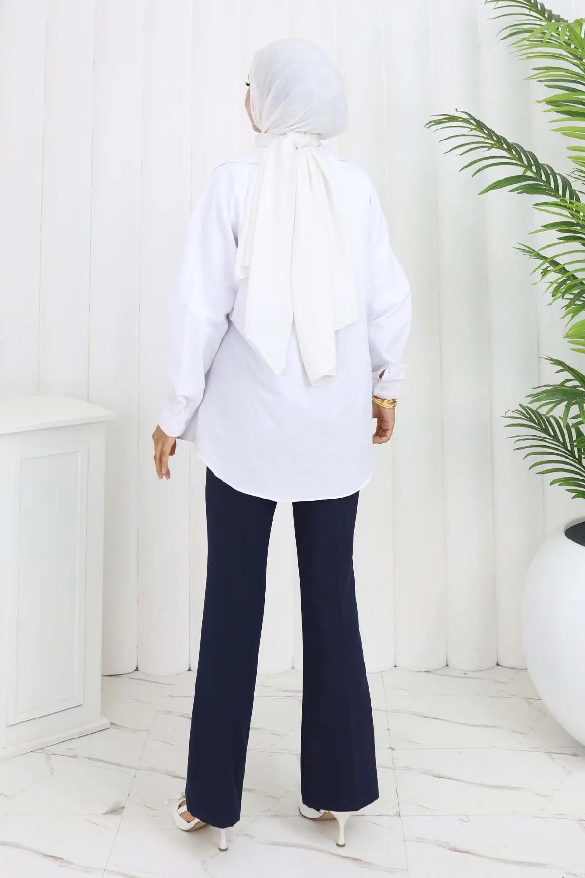 Kemerli Ispanyol Paça Pantolon-detail