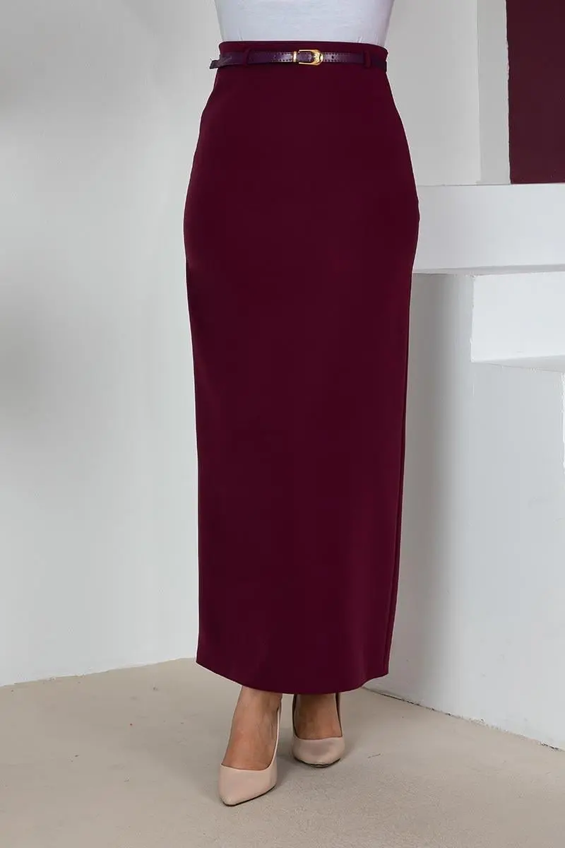 Kemerli Kalem Etek Mürdüm-detail