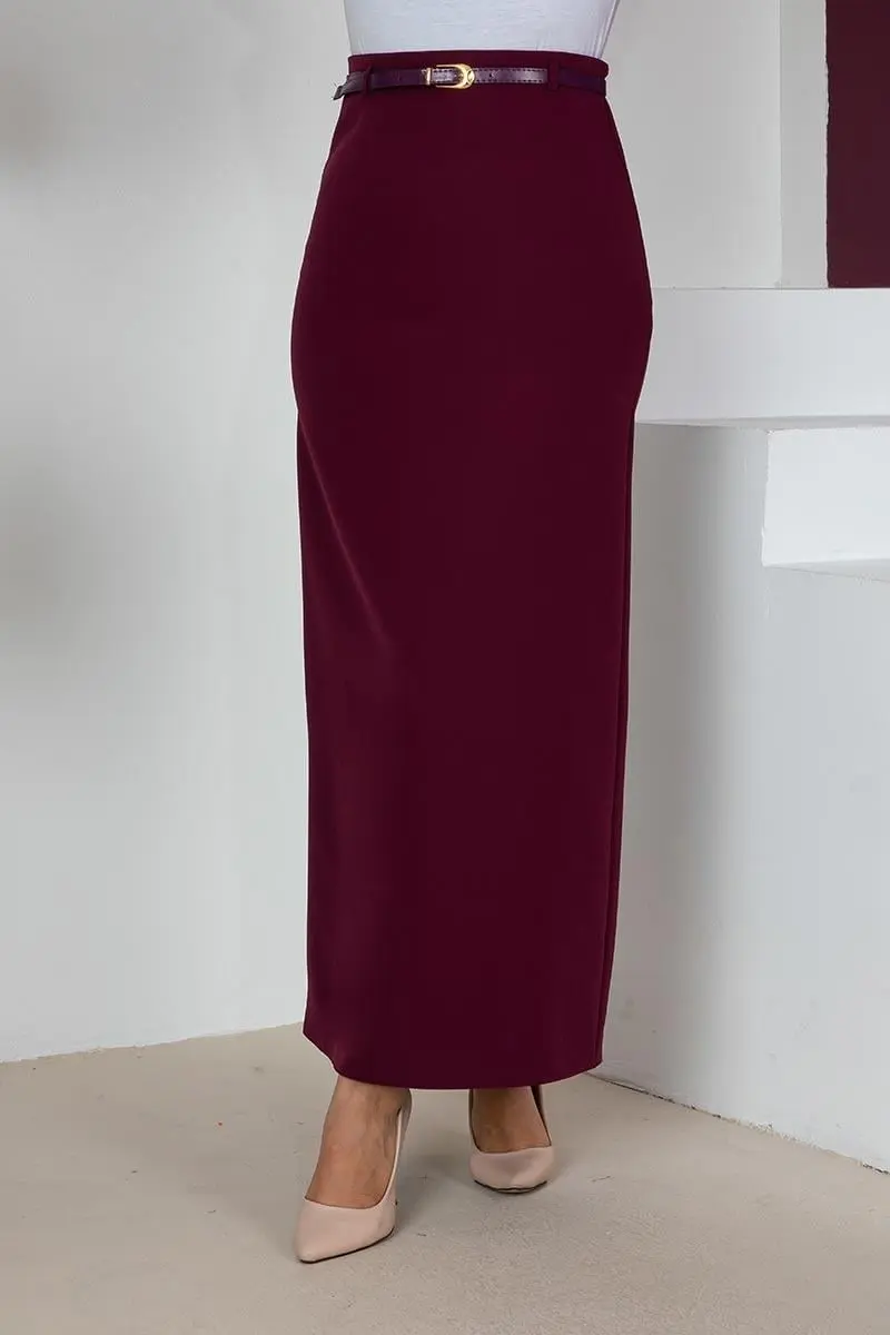 Kemerli Kalem Etek Mürdüm-detail