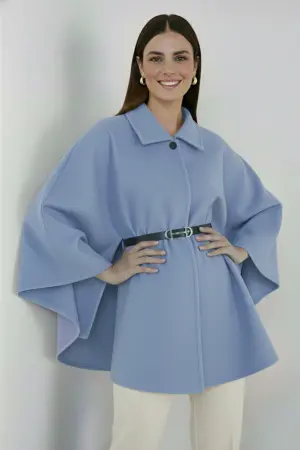 Belted Cashmere Poncho