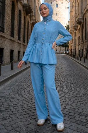 Belted Denim Set