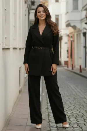 Kemerli Tesettür İkili Takım