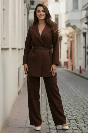 Kemerli Tesettür İkili Takım