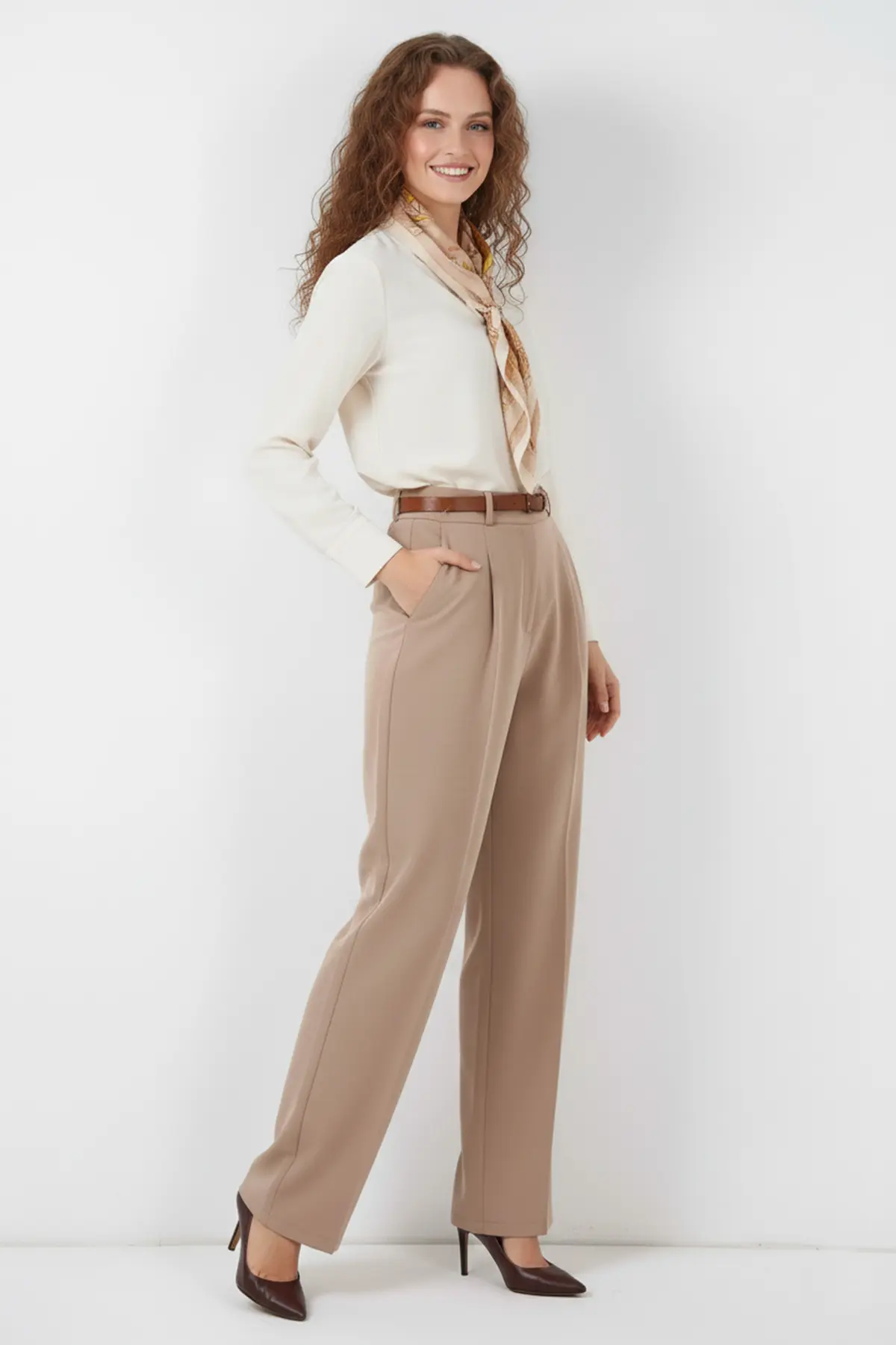Belted Hijab Trousers