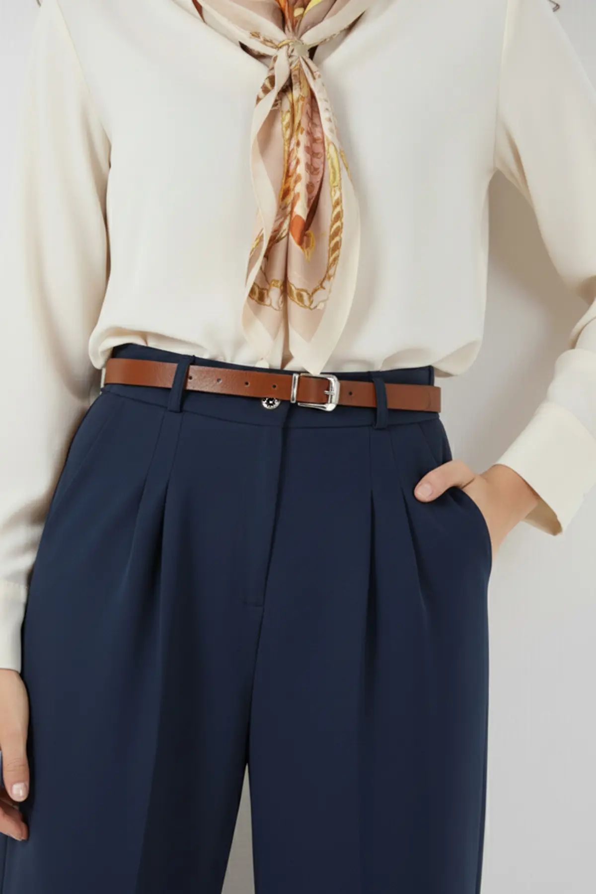 Kemerli Tesettür Pantolon-detail