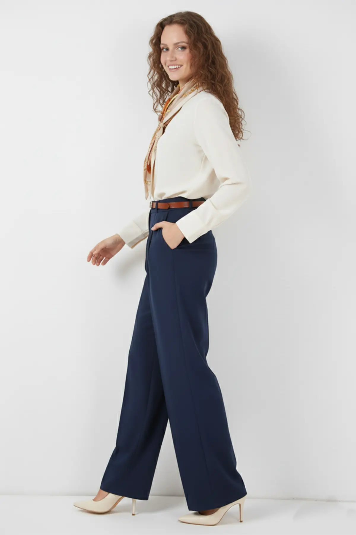 Kemerli Tesettür Pantolon-detail