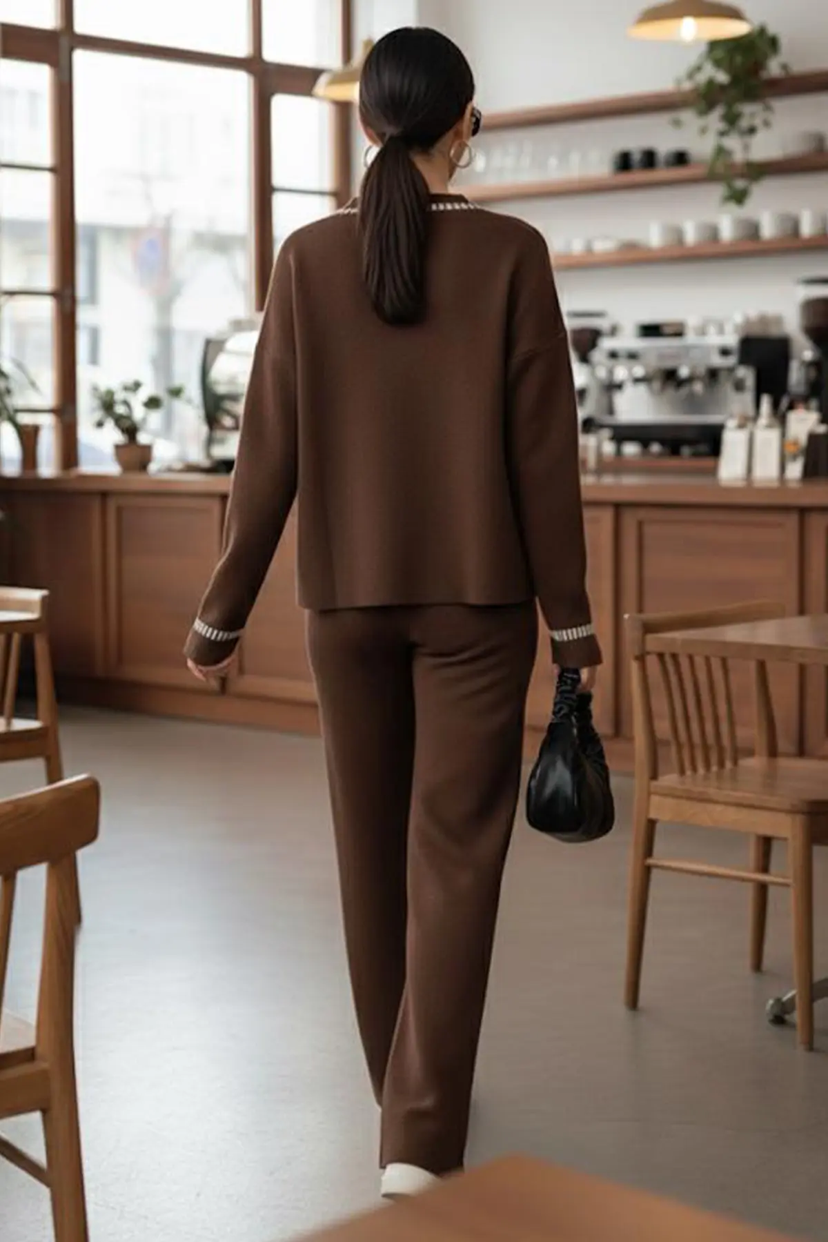 Kesik Çizgili Ceket Takım-detail