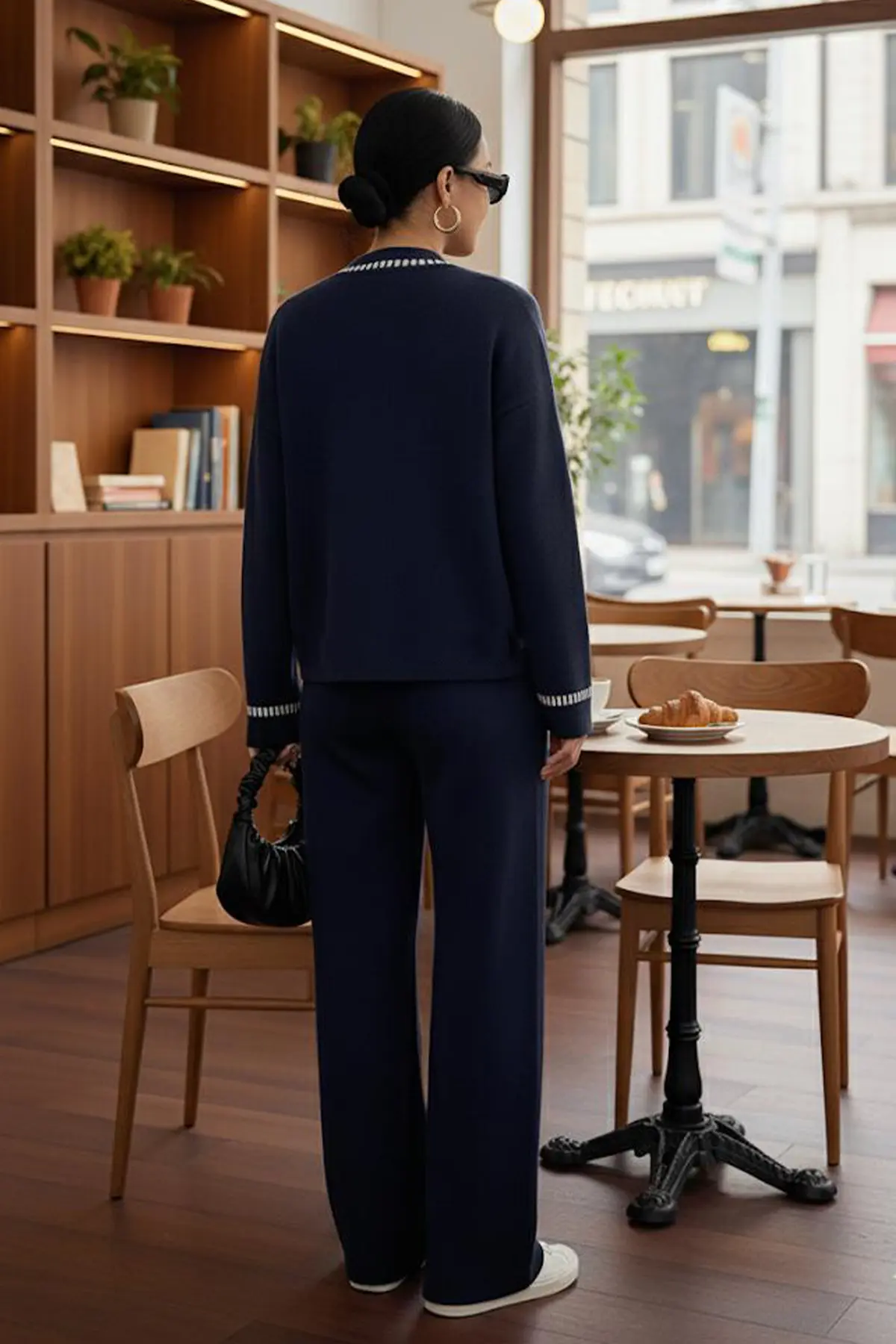 Kesik Çizgili Ceket Takım-detail