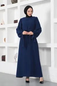 Hijab Dress With Tied Sleeves