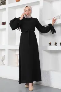 Hijab Dress With Tied Sleeves