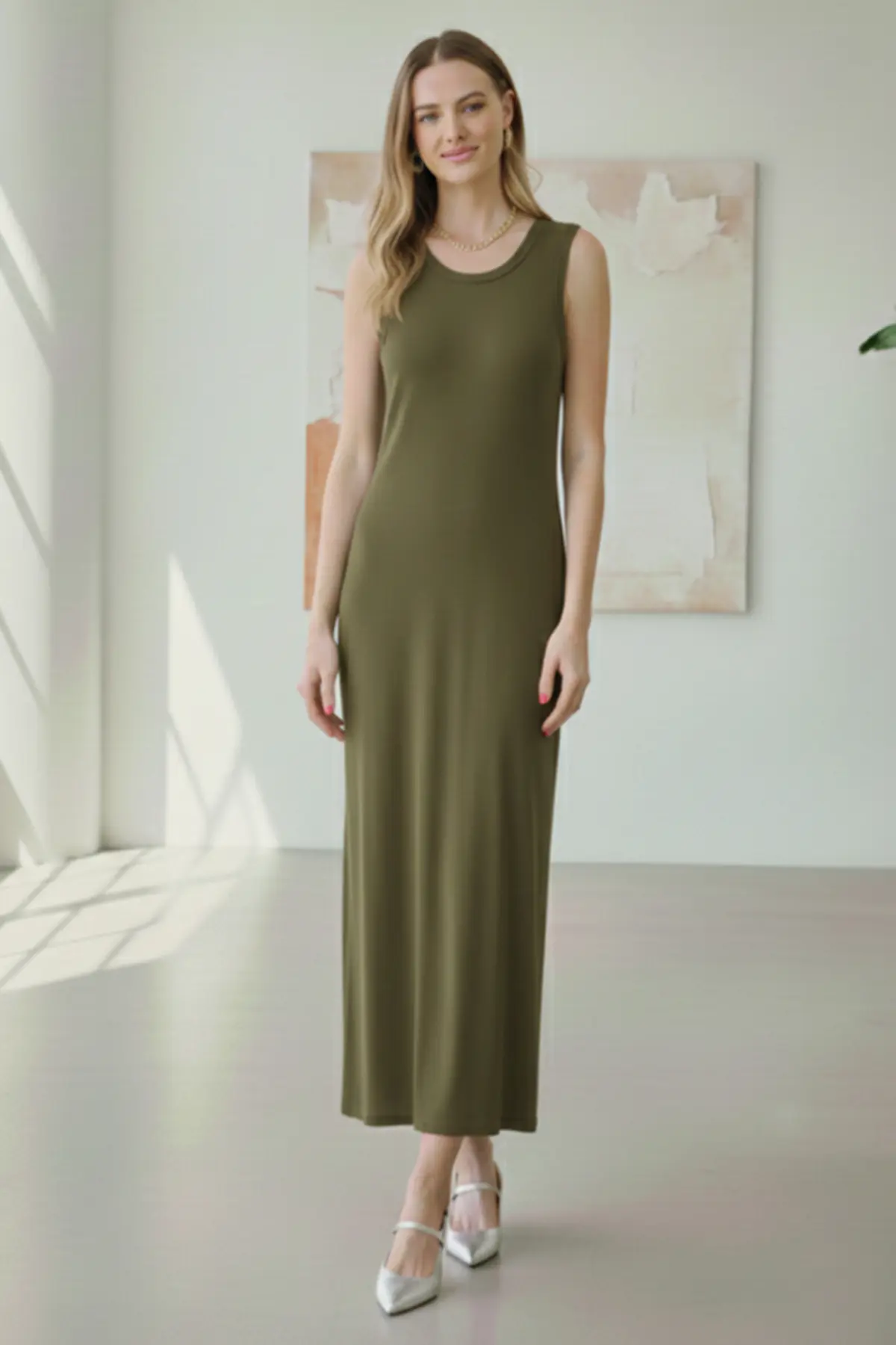 Kolsuz Penye İçlik Elbise-detail