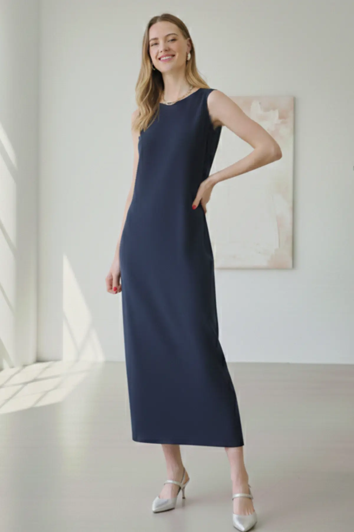 Kolsuz Penye İçlik Elbise-detail