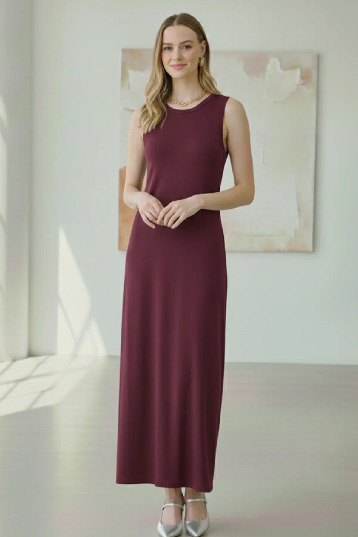 Kolsuz Penye İçlik Elbise-detail