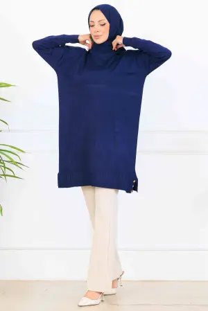 Kolu Desenli Merserize Tunik