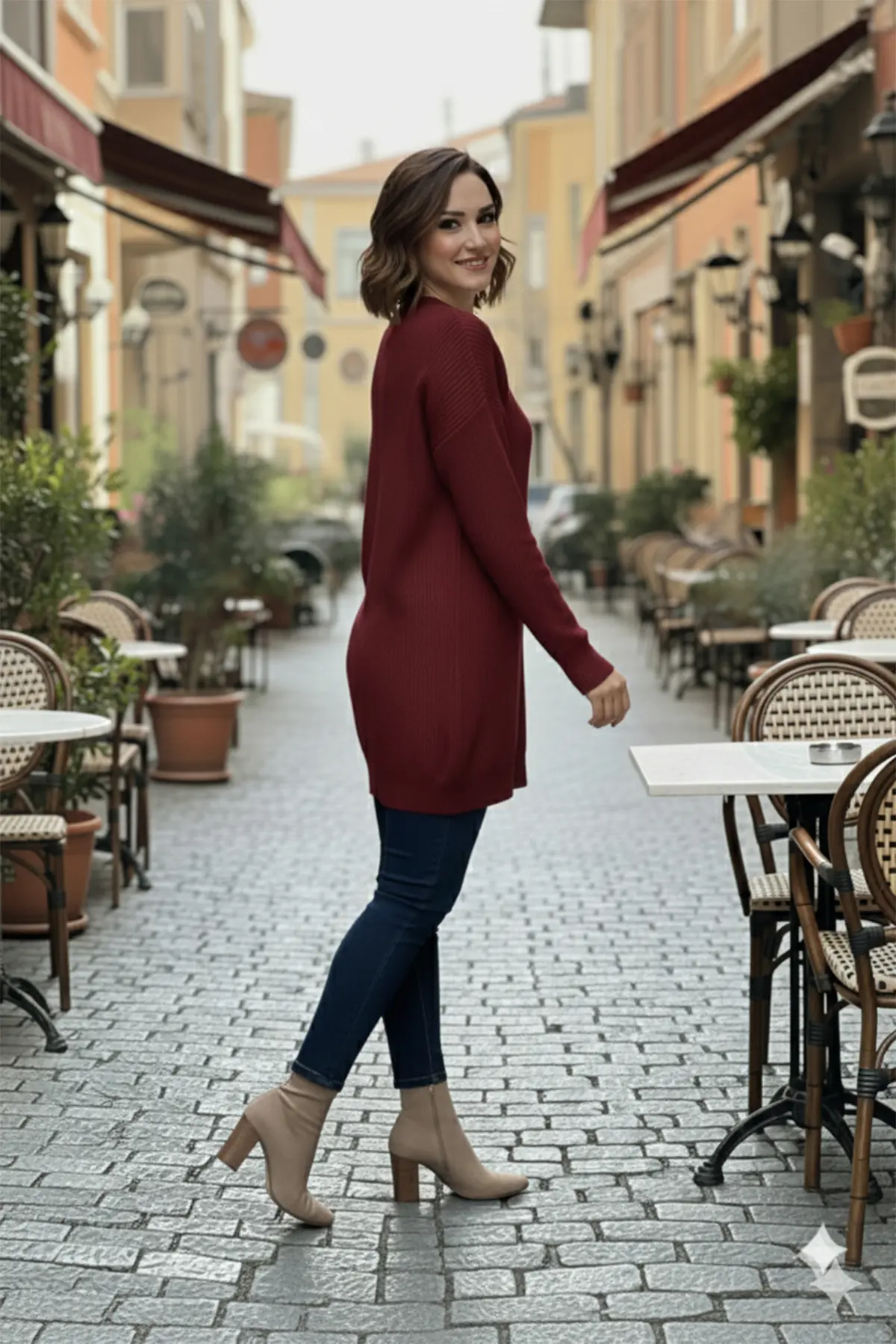 Kolu Düğmeli Triko Kazak-detail