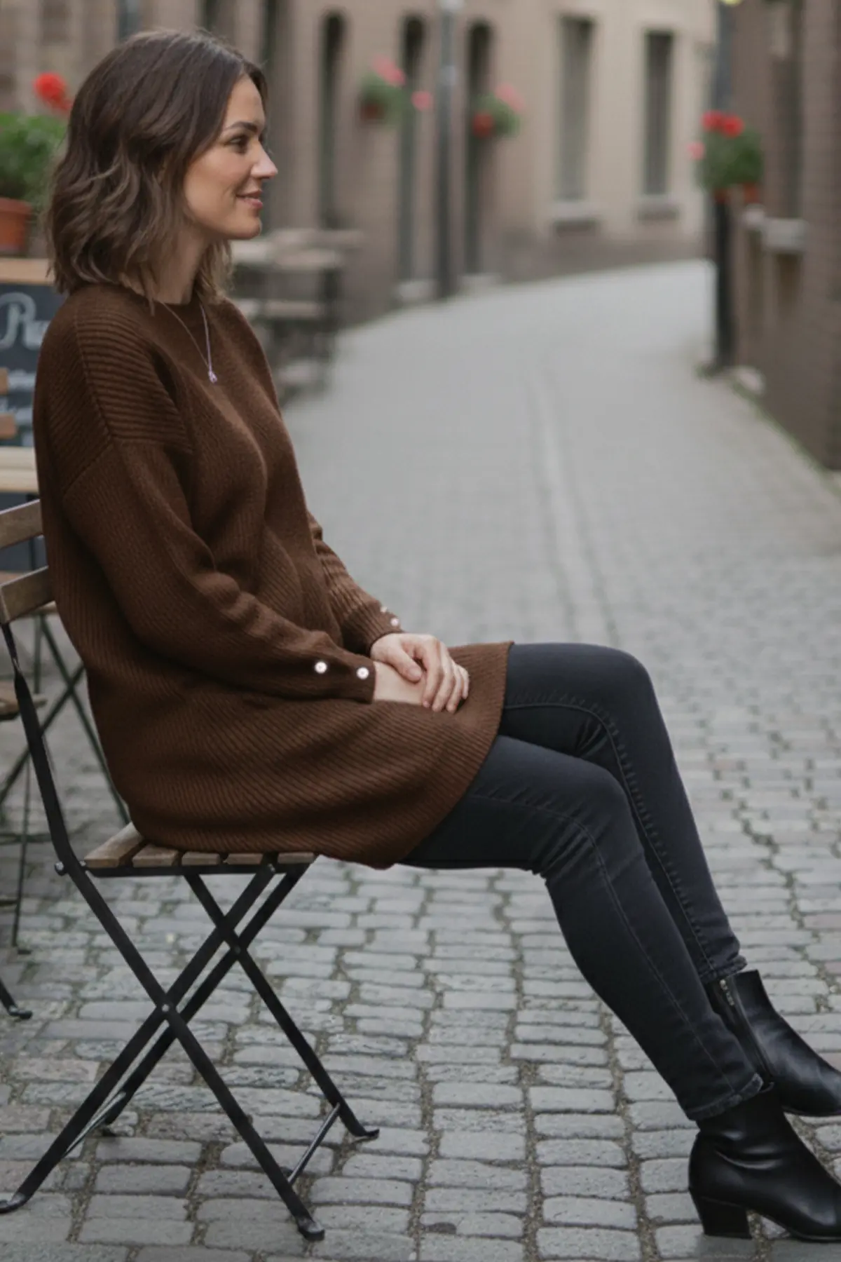 Kolu Düğmeli Triko Kazak-detail