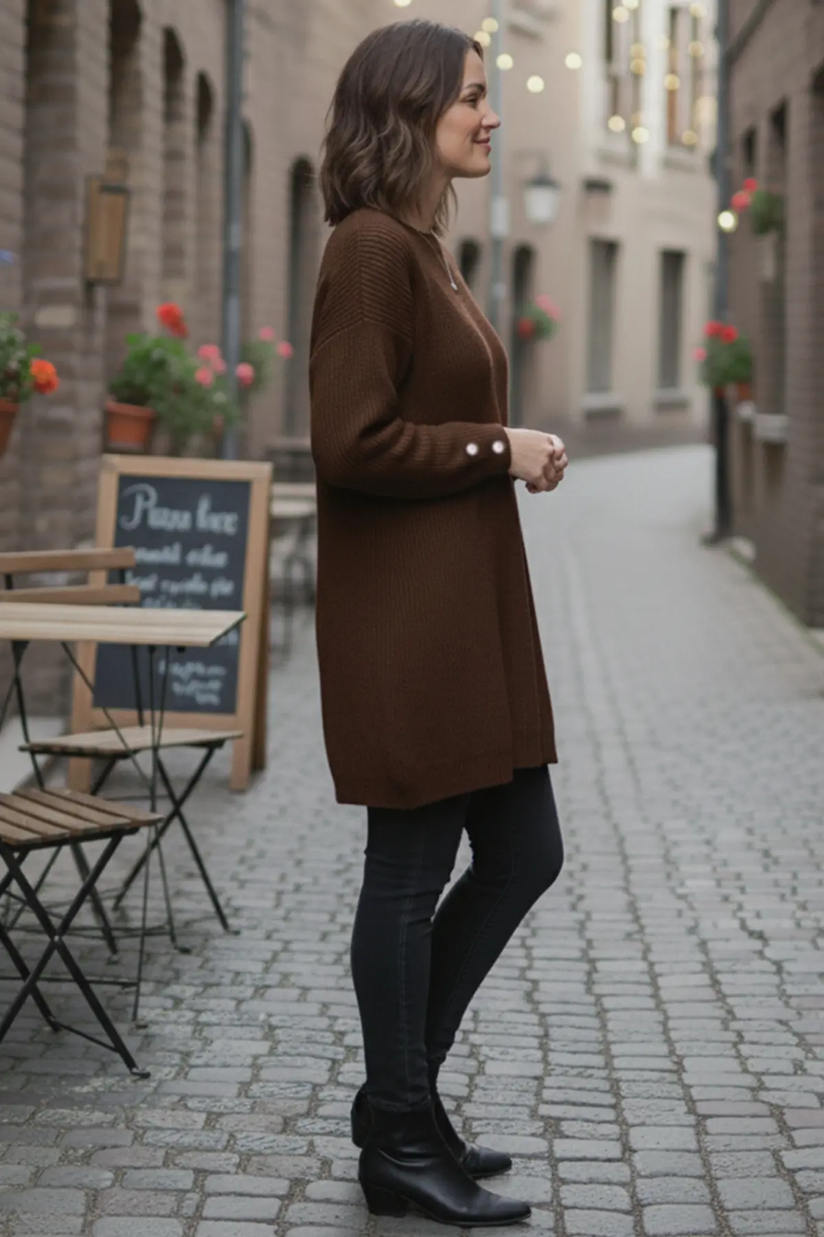 Kolu Düğmeli Triko Kazak-detail