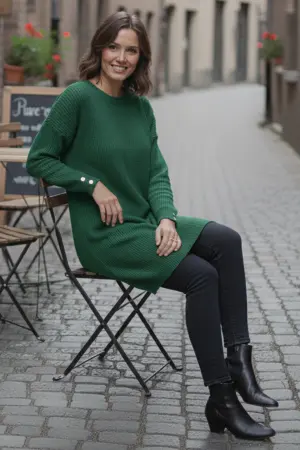 Kolu Düğmeli Triko Kazak