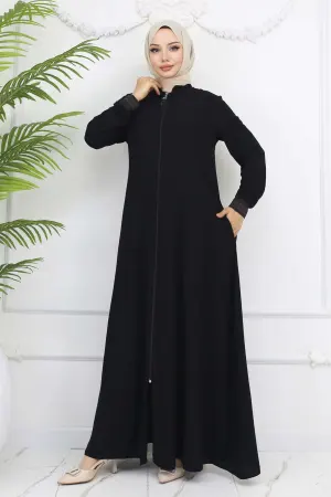 Mevlana Abaya With Elastic Sleeves