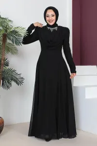 Necklace Hijab Evening Dress