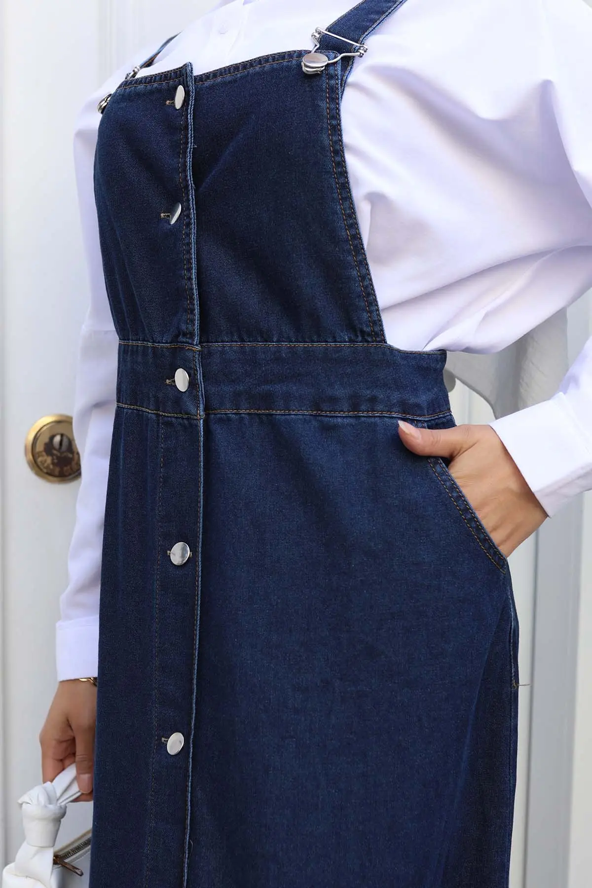 Denim Salopet Dress-detail