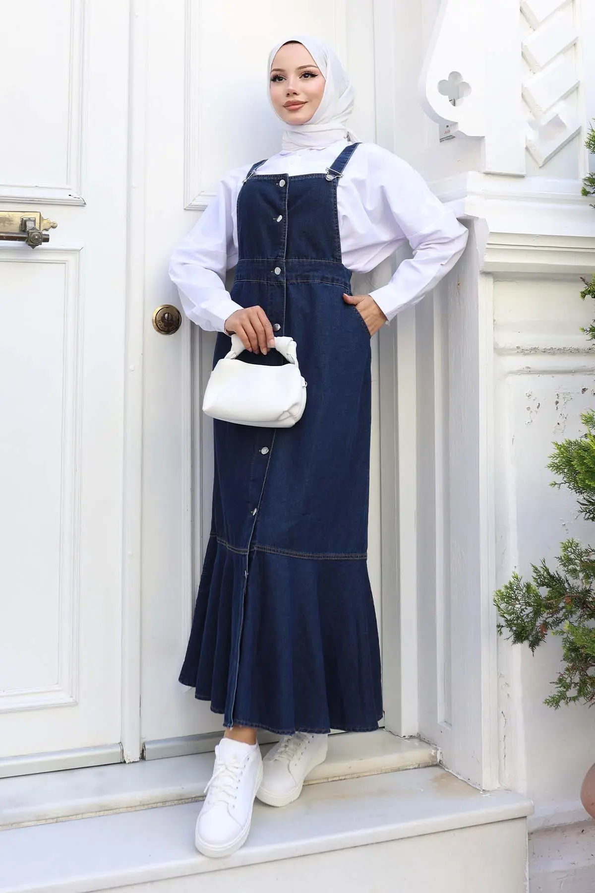 Denim Salopet Dress-detail