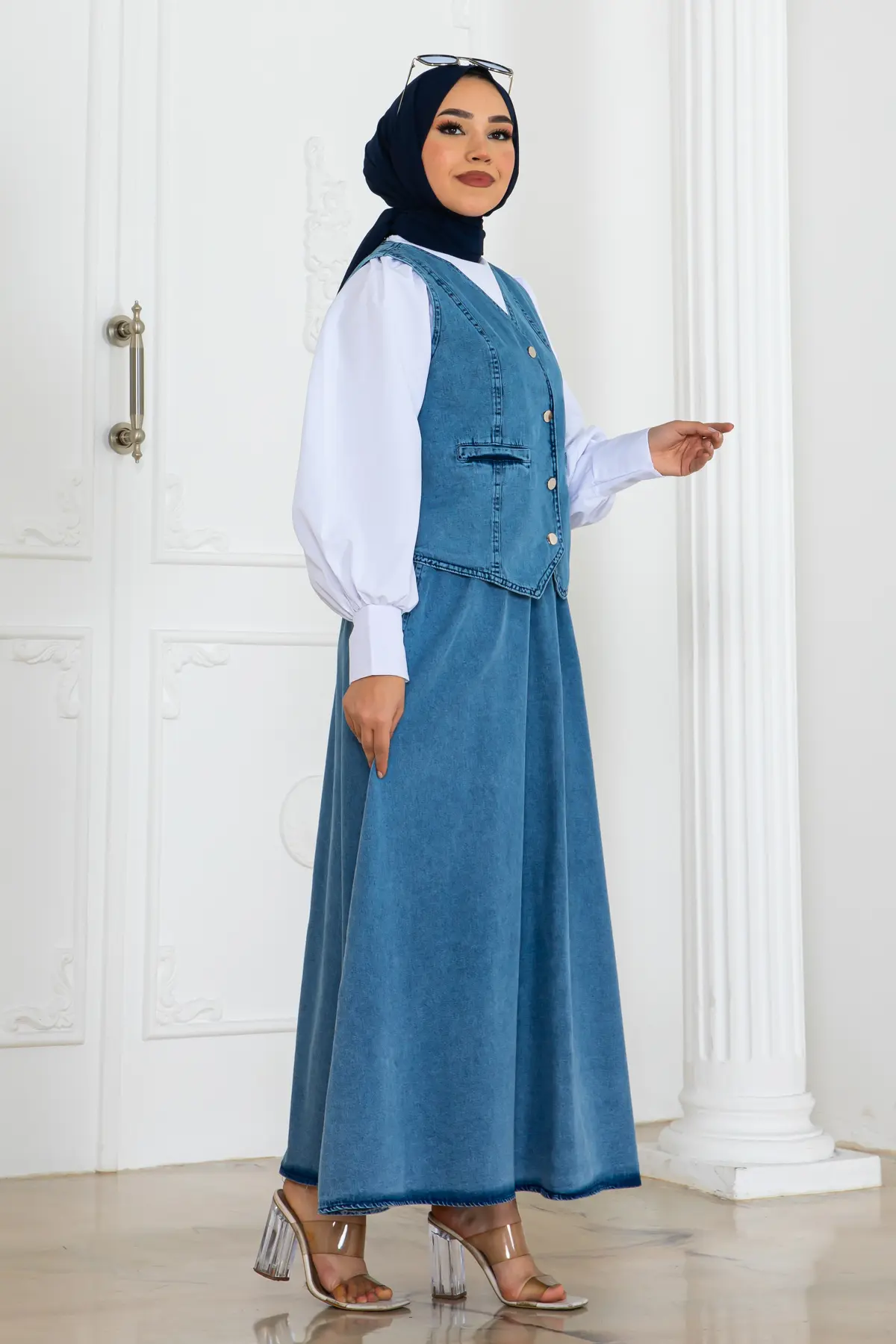 Kot Yelekli Etekli Takım-detail