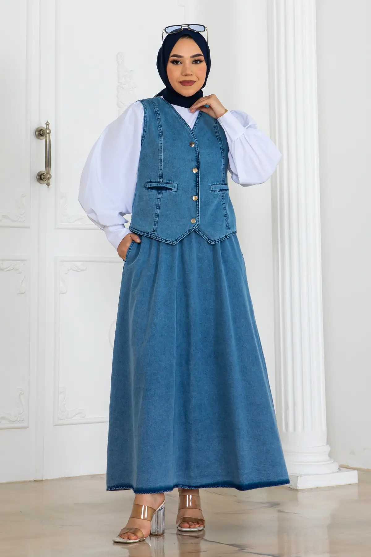 Kot Yelekli Etekli Takım-detail