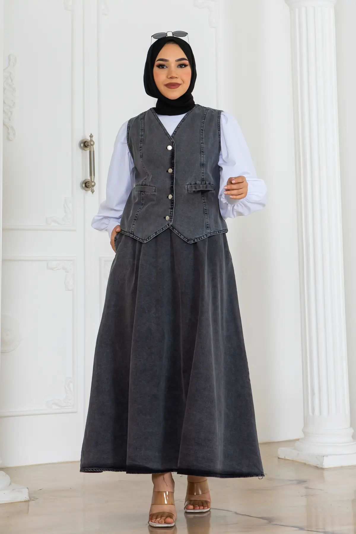 Kot Yelekli Etekli Takım-detail