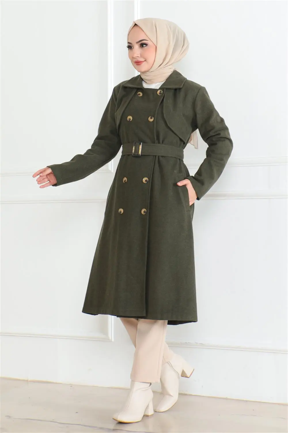 Kruvaze Kaşe Kaban-detail