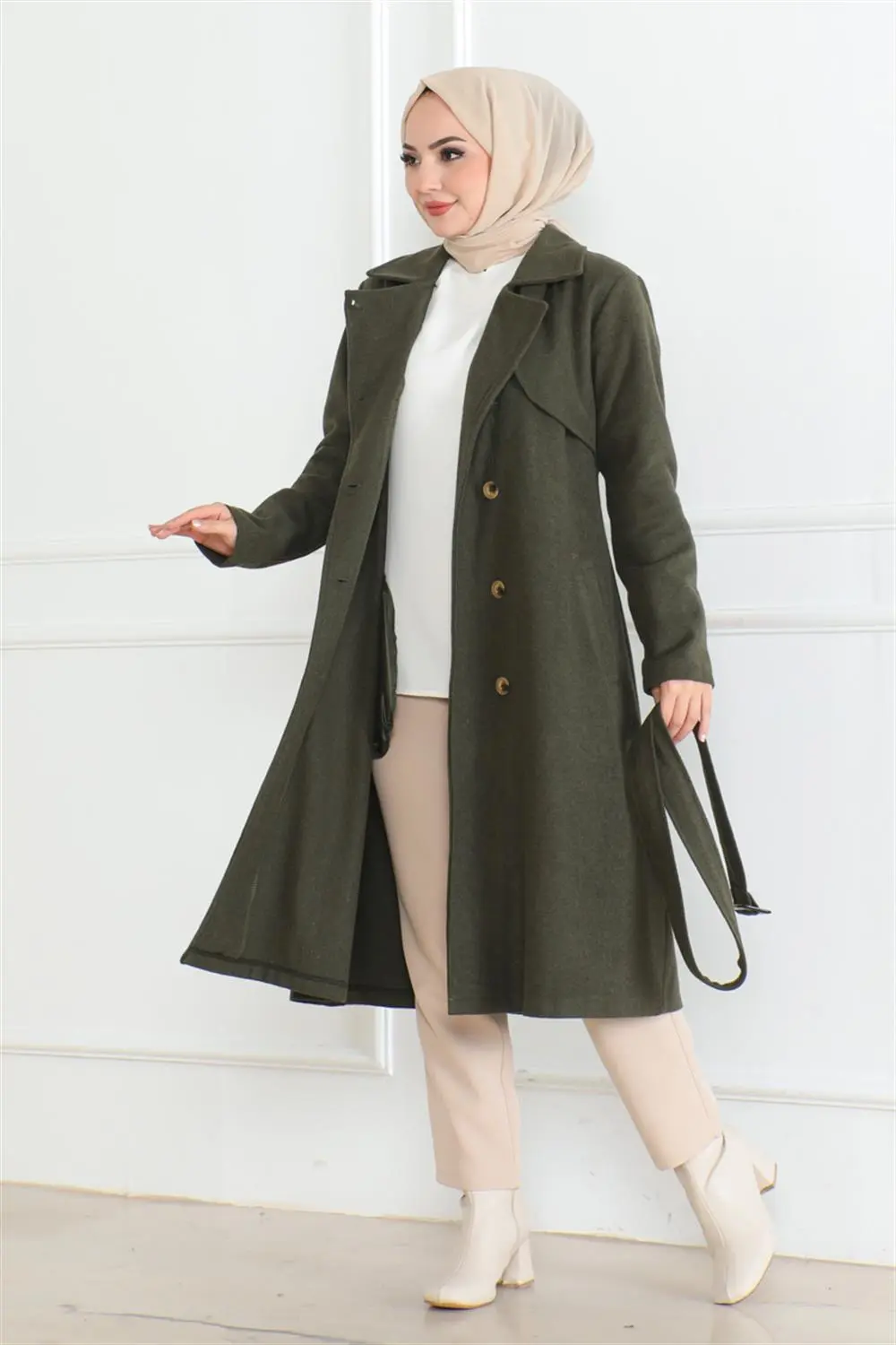 Kruvaze Kaşe Kaban-detail