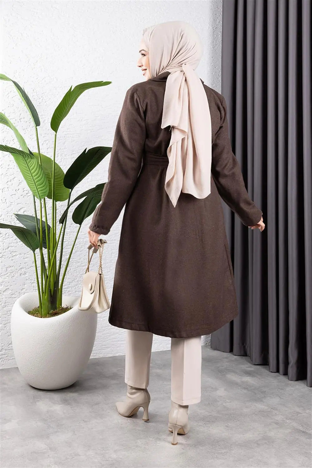 Kruvaze Kaşe Kaban-detail