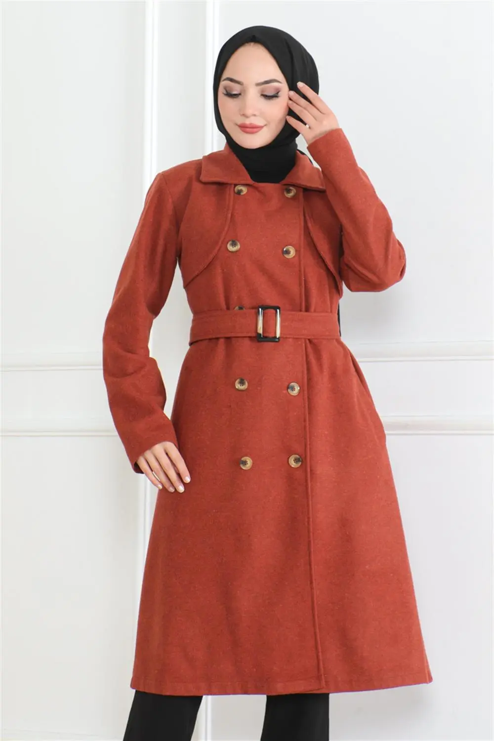 Kruvaze Kaşe Kaban-detail