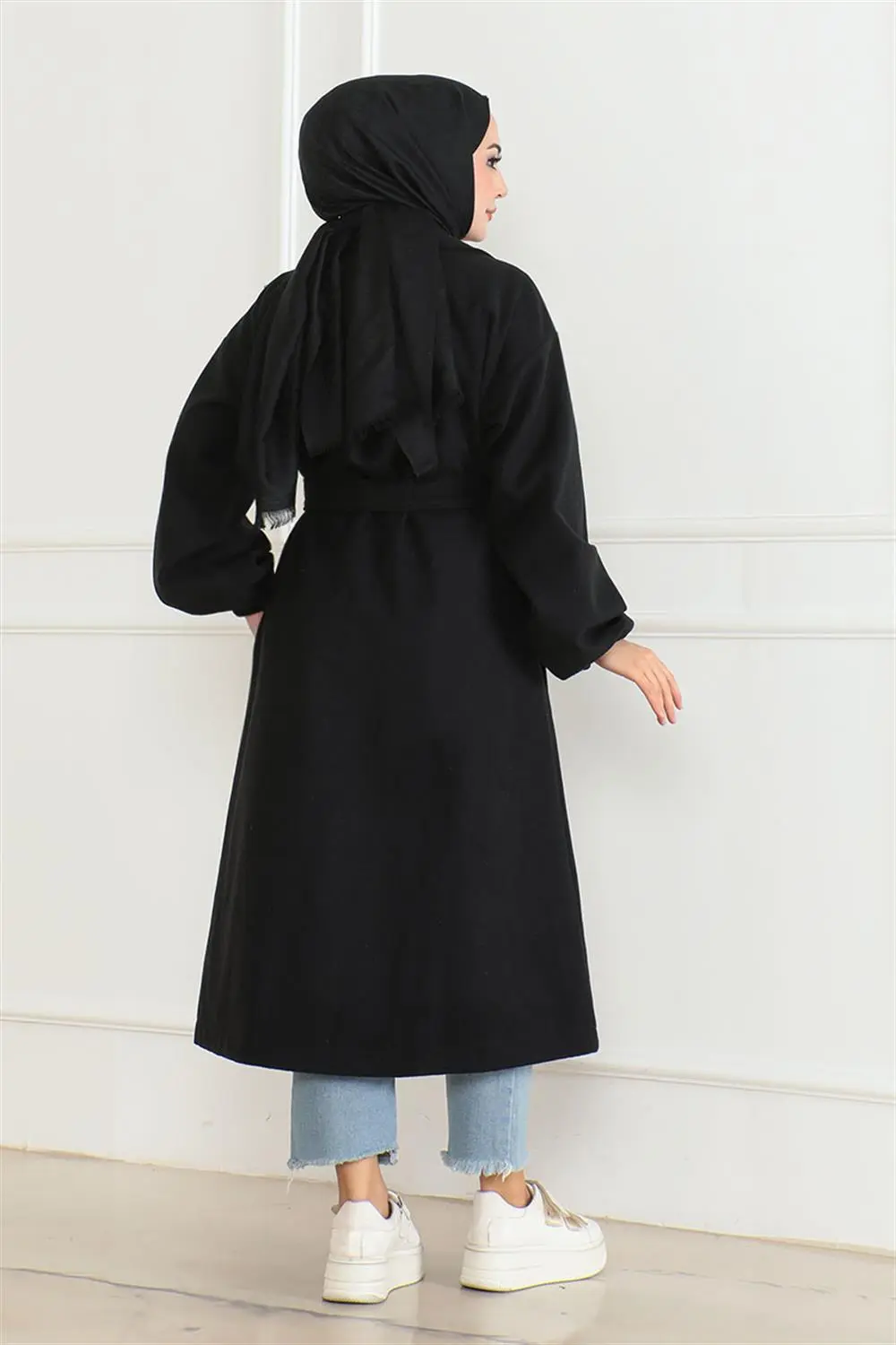 Double Breasted Collared Coat-detail