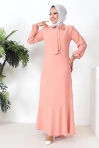 Kurdele Detaylı A Kesim Elbise