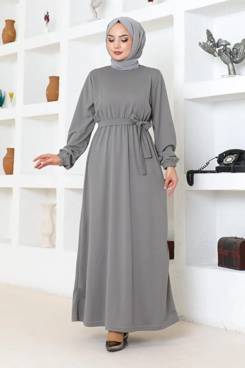 Belt Detailed Hijab Dress