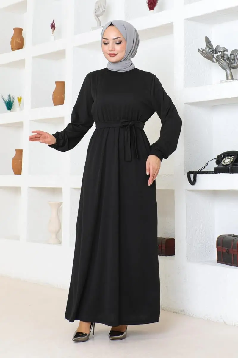 Belt Detailed Hijab Dress