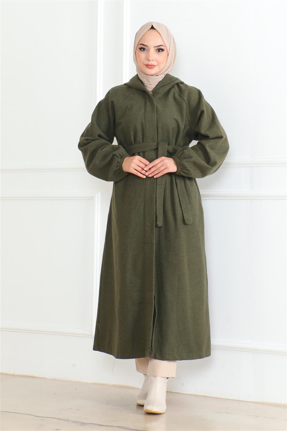 Kuşaklı Tesettür Kaban