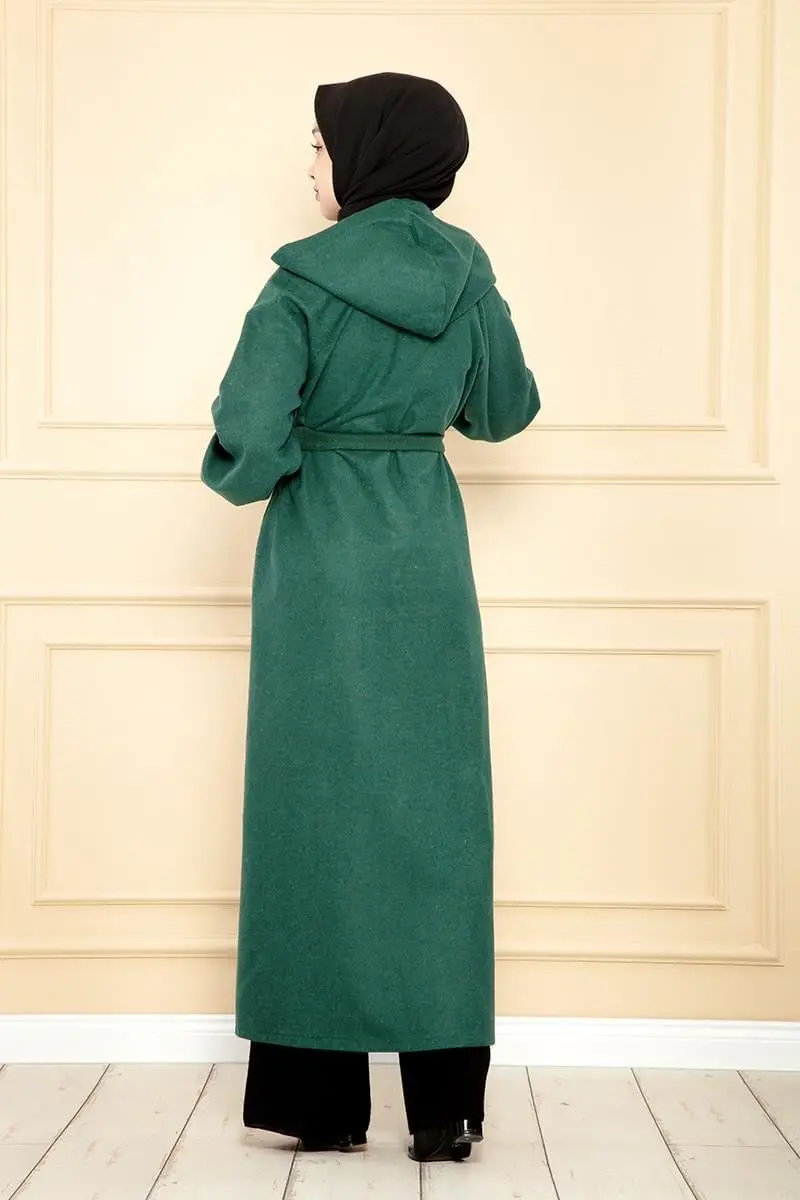 Kuşaklı Tesettür Kaban-detail