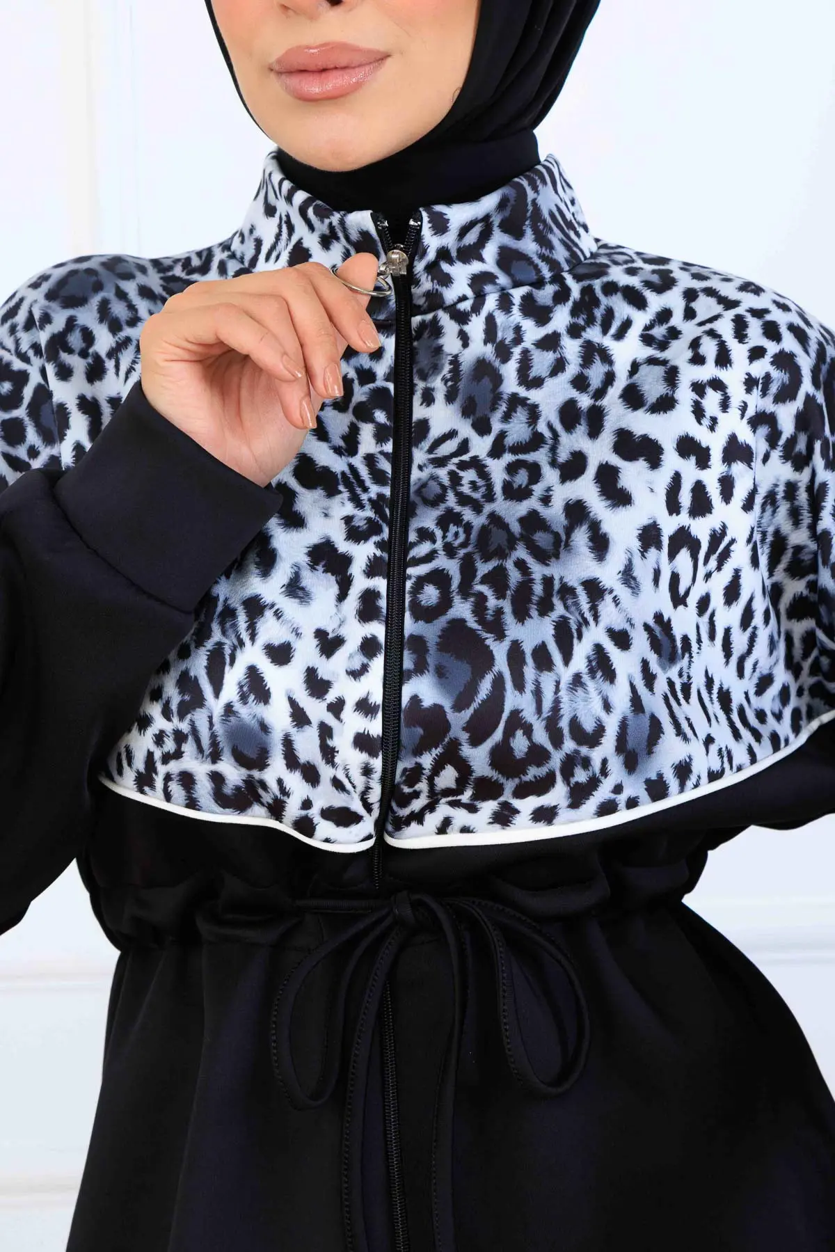 Leopar Desenli Scuba İkili Takım-detail