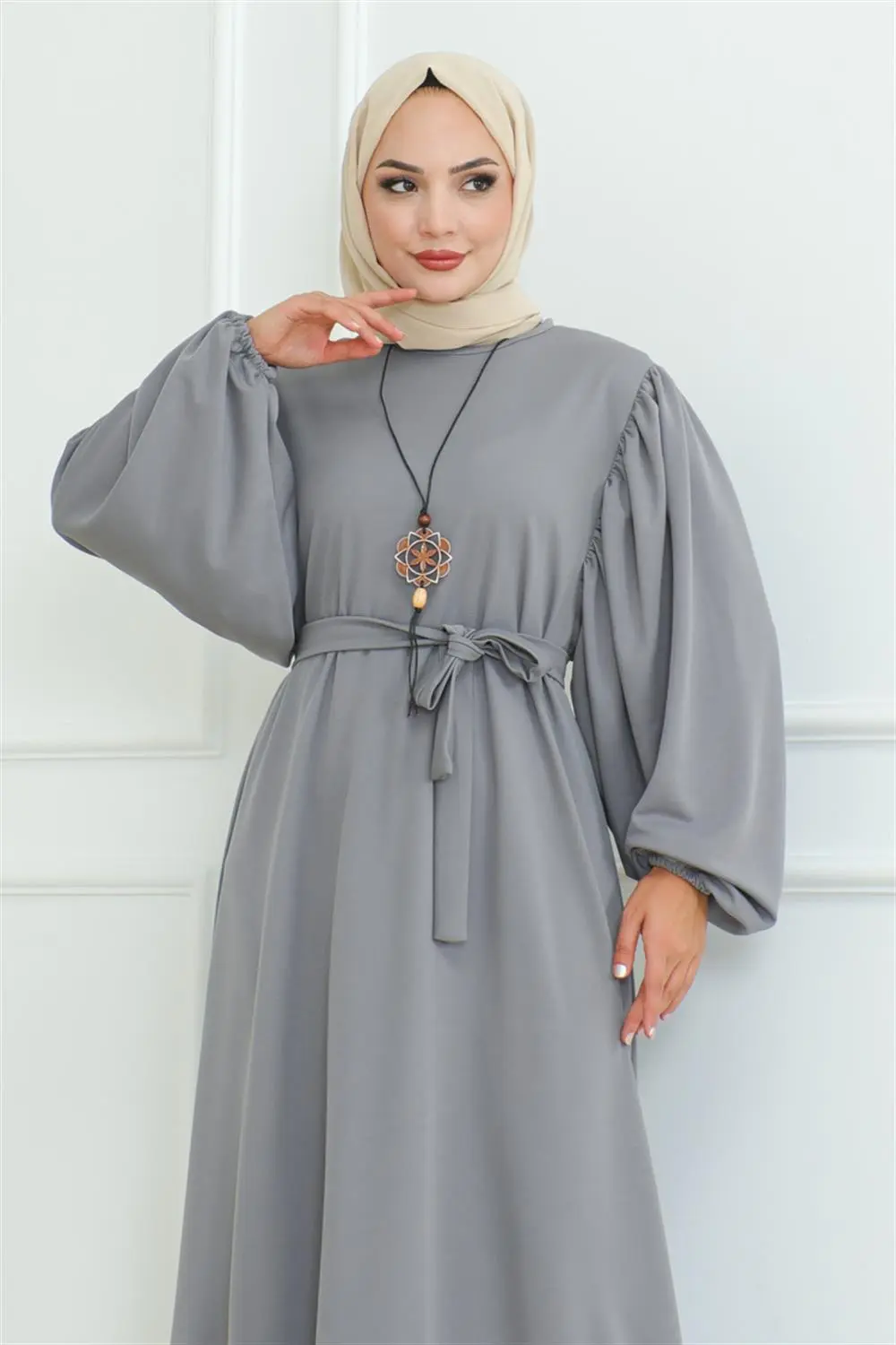 Liva Hijab Dress Belted-detail