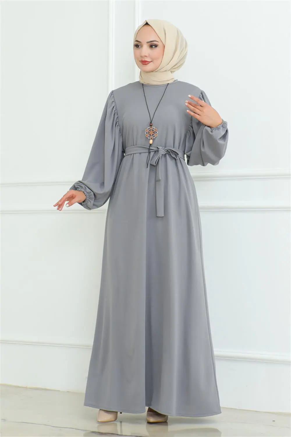 Liva Hijab Dress Belted-detail